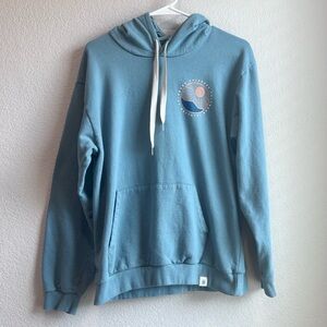 Blue Hoodie with Graphic Design